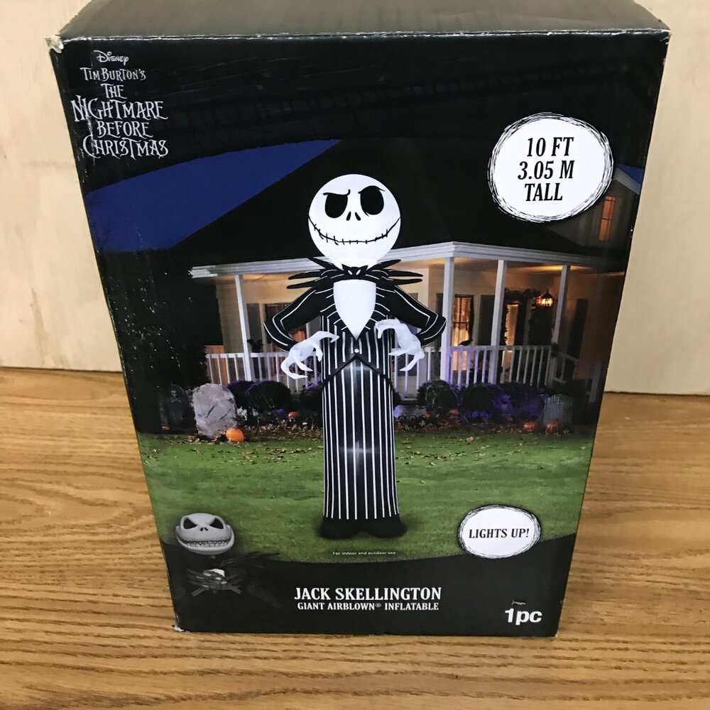 10FT Disney The Nightmare Before Christmas Jack Skellington Gemmy Inflatable NEW
